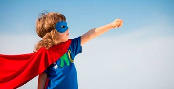 Young girl in a superhero costume The power of asking a simple question
