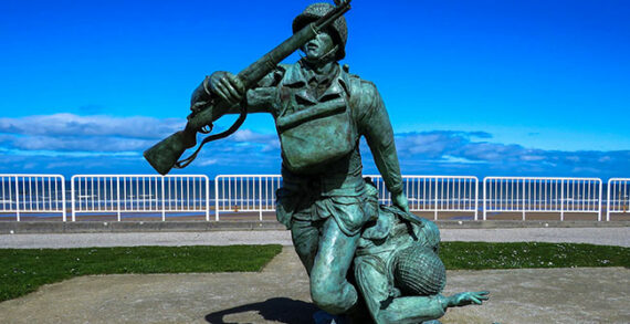 Omaha Beach statue A drive through Normandy is a drive through history