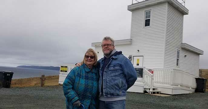 Teresita and Des McCarthy at the Lighthouse on Bell Island Second World War attack helped shape Bell Island’s history