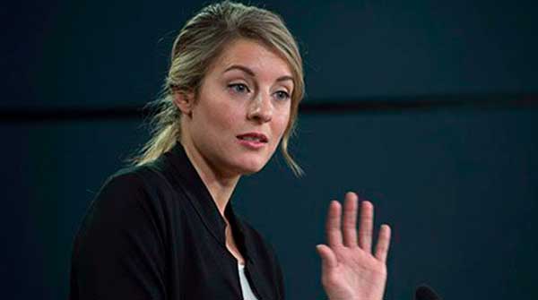 Melanie Joly foreign policy Canadian sovereignty